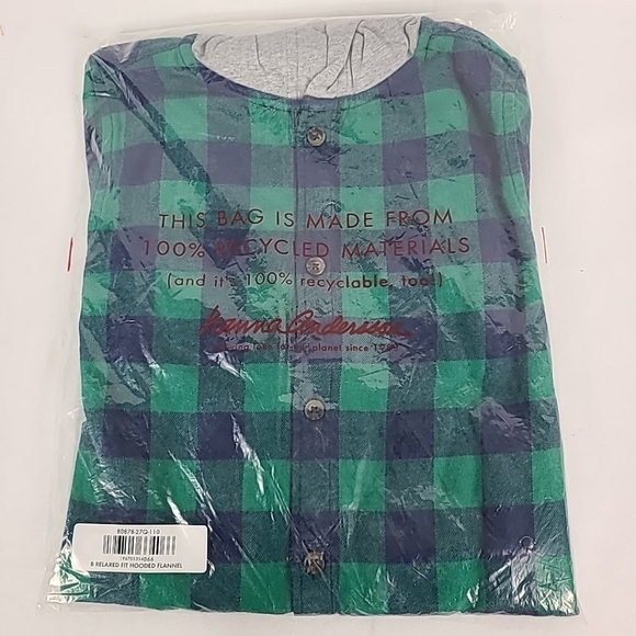 NEW Hanna Andersson Boys Hooded Flannel Long Sleeve Shirt Colorful Plaid Sz 5 - Picture 5 of 6